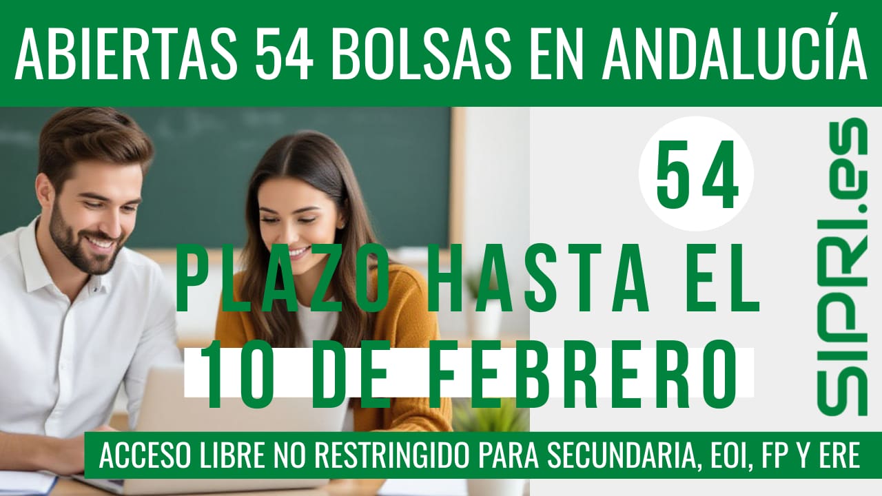 Bolsas docentes Andalucía en enero de 2026