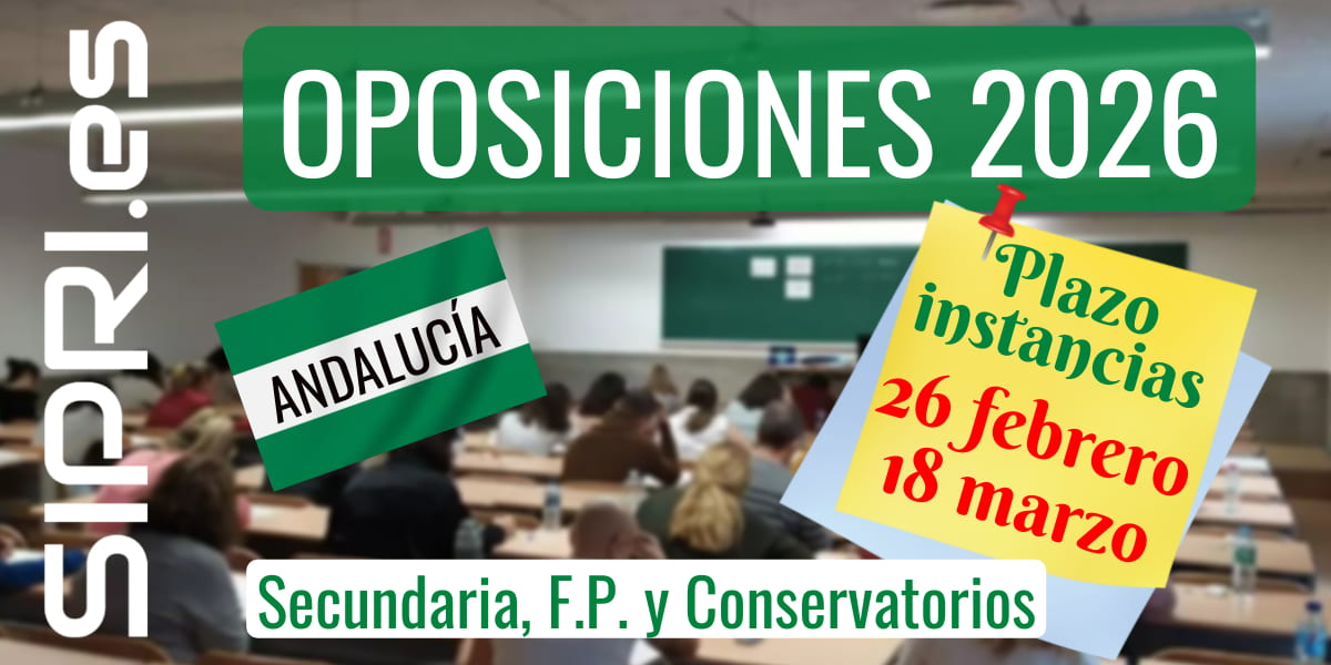 Convocatoria Oposiciones Secundaria Andalucía 2026