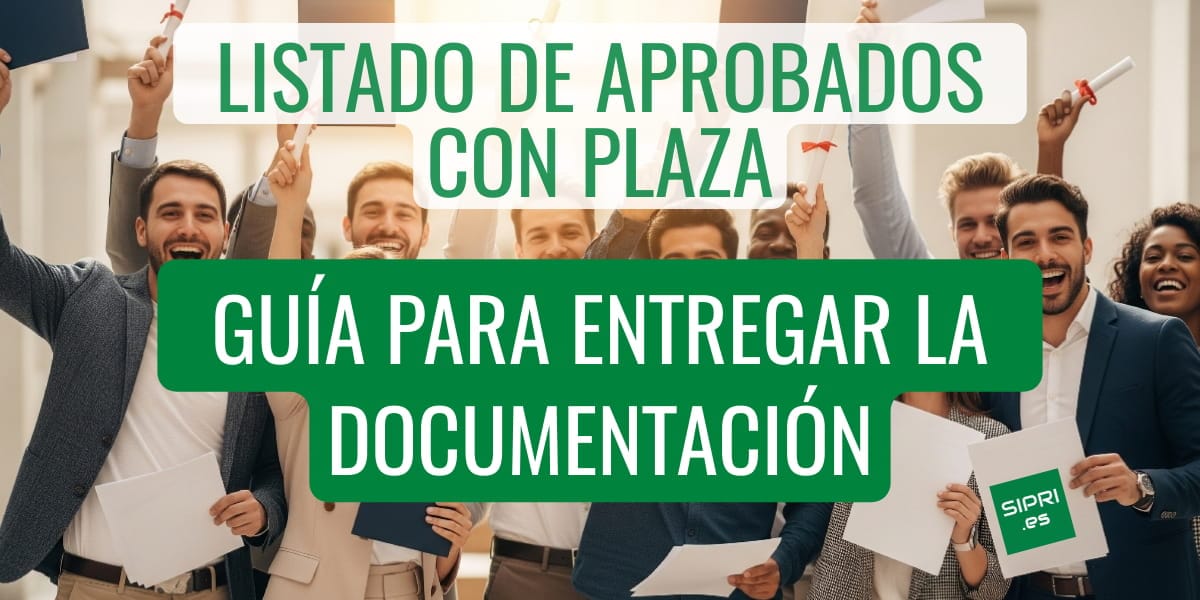 Entregar documentación aprobado con plaza oposiciones